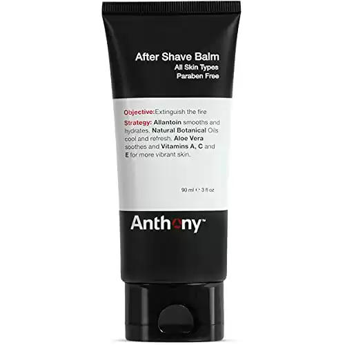 Anthony After Shave Balm for Men Cooling Lotion with Vitamins A, C, & E Plus Aloe Vera and Natural Botanical Extracts Soothes and Moisturizes All Skin Types 3 Fl Oz