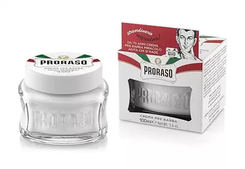 Proraso Pre-Shave Conditioning Cream for Men, Sensitive Skin Formula, 3.6 Ounce