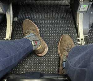 Johnston and Murphy Jon Upton Plain Toe Dress Shoes. Picture from a flight worn by Rob Edwards. 