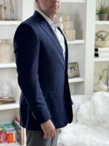 Paul Frederick Navy Blue Travel Blazer