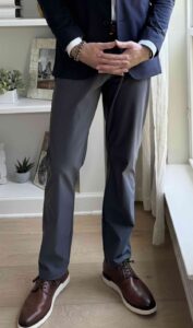 Twillory Grey Performance Pants in Tailored Fit