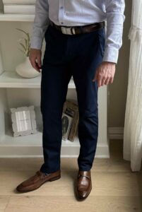 Twillory Performance Pants Navy Blue in Tailored Fit.