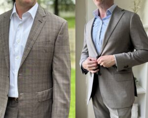 Styling Brown Suits Mens Style Guide. Taupe Suit.