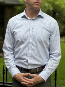 Charles Tyrwhitt Navy Blue Stripe Shirt