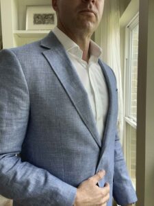Charles Tyrwhitt Light Blue Cotton Blend Jacket
