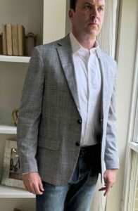 Haggar Men's Grey Plaid Blazer Sport Coat