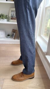 Stitched Custom Light Blue Slacks with Honeycomb color Amberjack Original Shoe