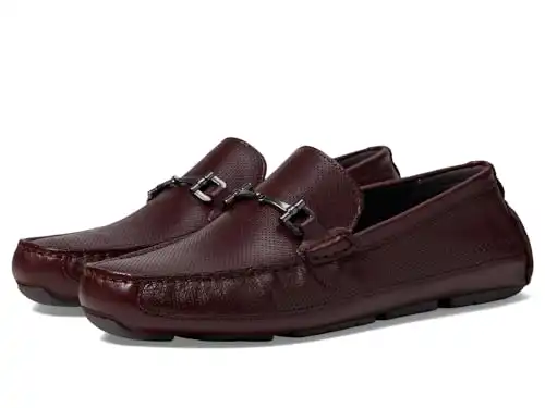 Cole Haan Men's Wyatt Bit Driver Driving Style Loafer, Bloodstone/Grey Pinstripe
