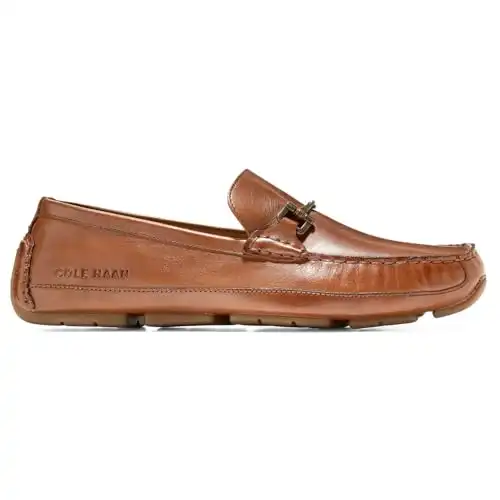 Cole Haan Men's LEATHER Wyatt BIT Driver Driving Style Loafer, TAN