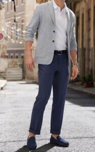 Business Casual Look with Driving Loafers