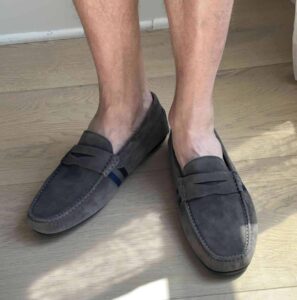 To Boot New York Ocean Driver Grey Suede Loafer