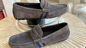 To Boot NY Suede Driving Loafer - Dark Grey