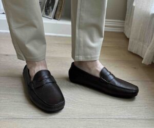 To Boot NY Vieques Driving Loafer in Mid-Brown Leather