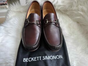 Beckett Simonian Burgundy Horsebit Loafers