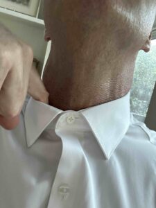 White Dress Shirt Collar Proper Fit