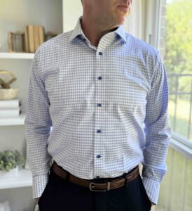 Twillory Blue Check Dress Shirt