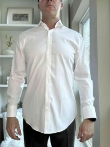 Untucked white shirt - proper length for tucking