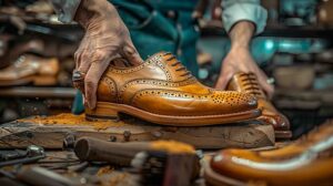 Tan Wingtip Oxford Shoes