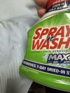 Spray N Wash for Dress Shirt Care and Stains