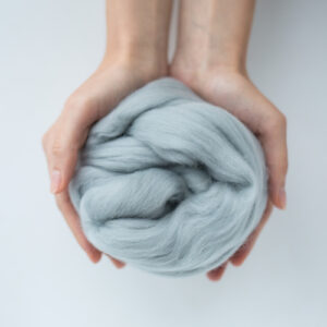 Photo of Soft Grey Merino Wool Fabric