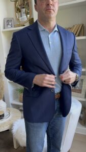 Blazer with Polo and Jeans