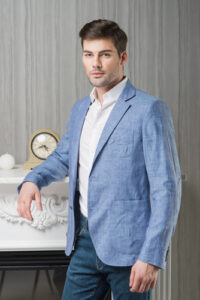 Light Blue Linen Blazer