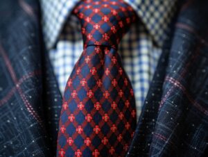 Pattern Tie with Pattern Shirt and Suit