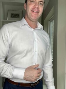 Tailor Store Small Blue Square Dress Shirt